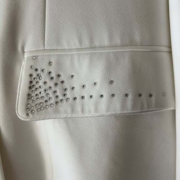 Theory White Embellished Blazer - Picture 4 of 6